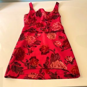 Pink floral C/MEO Collective Cocktail Dress Size US 4